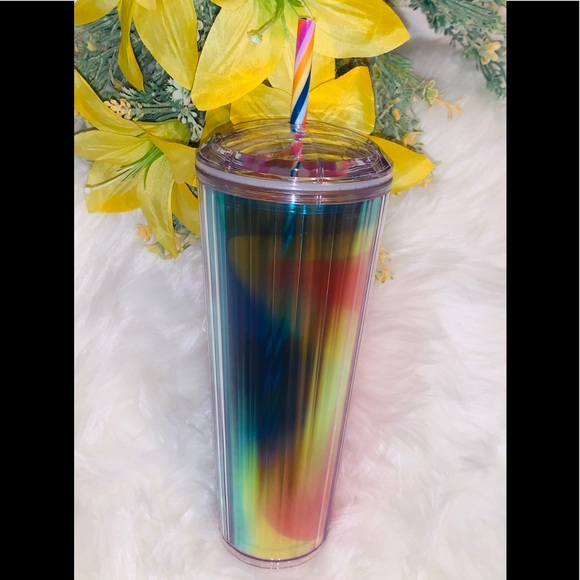 Starbucks Multi Colored Rainbow Kaleidoscope Dome Cup Tumbler 24oz Venti 2020 - Picture 15 of 15
